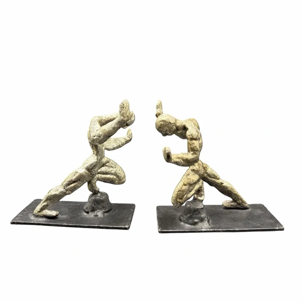 ATHLETIC FIGURE BOOKENDS PIER 1 IMPORTS SET OF 2